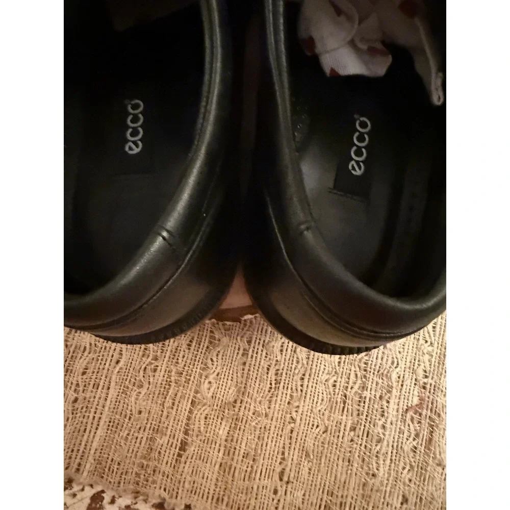 Men's Ecco Elliot Black Lace Up Dress Leather Oxford Dress Shoes Sz-11 EU 45